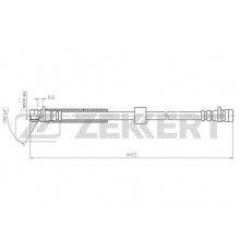 BS-9469 Zekkert Шланг тормозной задний