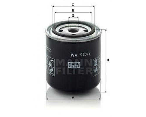 WA923/2 Mann Filter truck Фильтр охлаждающей жидкости