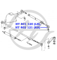 HT801120 Hanse  Наконечник рулевой левый наружный для Nissan Patrol (Y61) 1997-2009