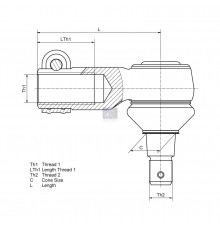 3.63119 DT Spare Parts Наконечник продольной тяги