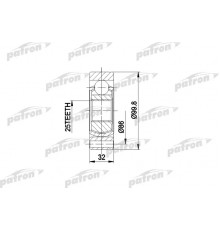 PCV3002 Patron ШРУС наружный/внутренний задний