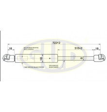 GGS010192 G.U.D Амортизатор капота для Skoda Superb 2002-2008