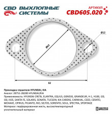 CBD605.020 CBD Прокладка глушителя