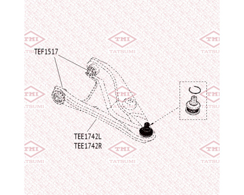 TEF1517 Tatsumi Сайлентблок переднего рычага