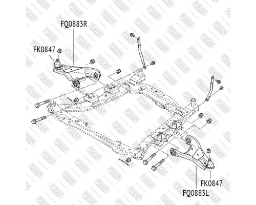 FK0847 Fixar Опора шаровая передней подвески для Renault Duster 2010-2021