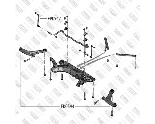 FK0394 Fixar Опора шаровая передней подвески