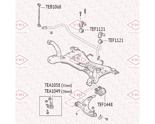 TEA1058 Tatsumi Опора шаровая передней подвески