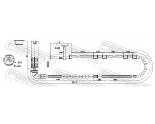 19606-005 FEBEST Датчик ABS задний для BMW X3 E83 2004-2010