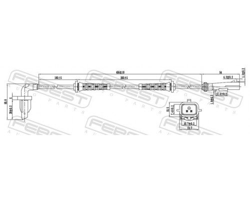 24606-004 FEBEST Датчик ABS задний правый