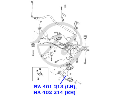 HA401213 Hanse Рычаг передний левый