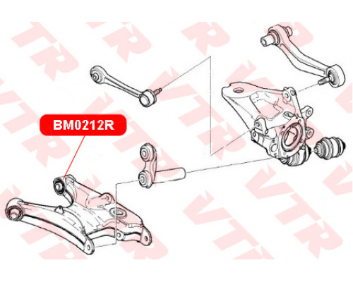 BM0212R VTR Сайлентблок заднего рычага задний