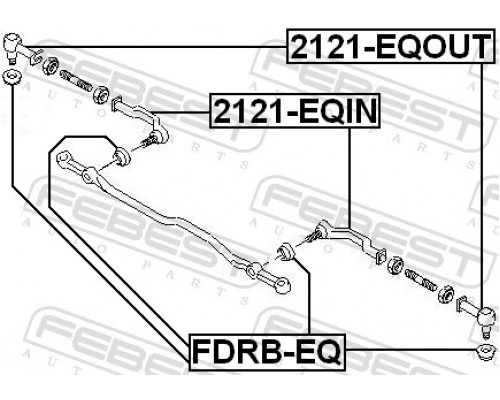 2121-EQOUT FEBEST Наконечник рулевой наружный