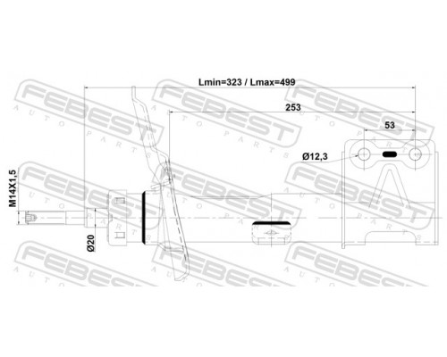 25110-007FL FEBEST Амортизатор передний левый