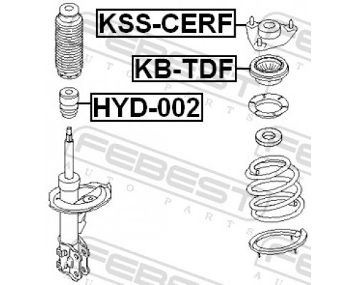 KSS-CERF FEBEST Опора переднего амортизатора для Kia Cerato 2009-2013