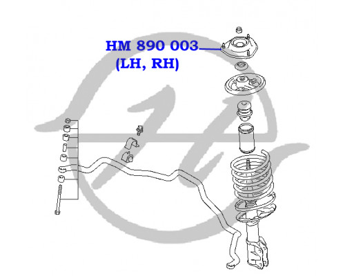 HM890003 Hanse Опора переднего амортизатора
