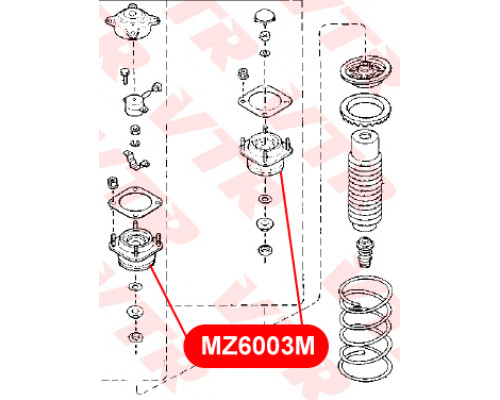 MZ6003M VTR Опора переднего амортизатора для Mazda 626 (GD) 1987-1992