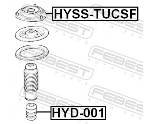 HYD-001 FEBEST Отбойник переднего амортизатора