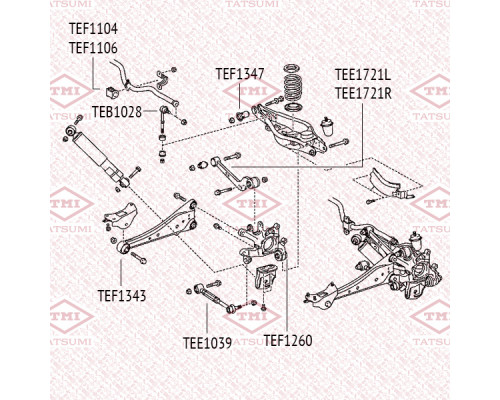 TEE1039 Tatsumi Тяга регулировки развала для Toyota RAV 4 2006-2013