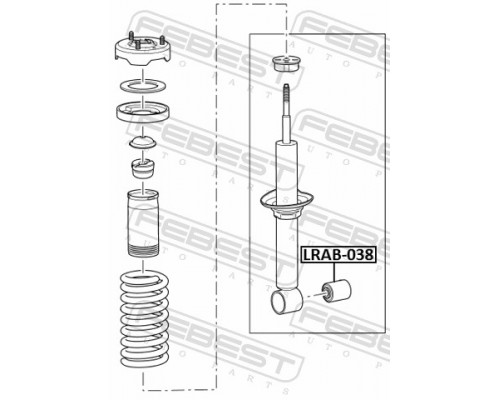LRAB-038 FEBEST Втулка заднего амортизатора