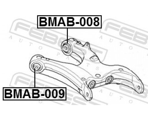 BMAB-008 FEBEST Сайлентблок заднего рычага задний