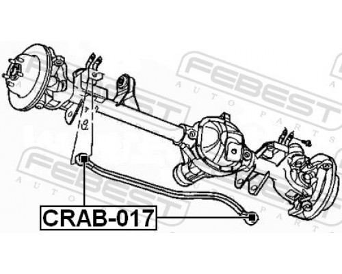 CRAB-017 FEBEST Сайлентблок передней поперечной тяги для Jeep Grand Cherokee (WJ, WG) 1999-2004