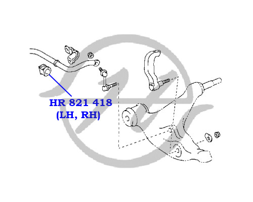 HR821418 Hanse Втулка (сайлентблок) переднего стабилизатора