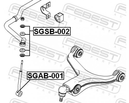 SGSB-002 FEBEST Р/к стойки переднего стабилизатора