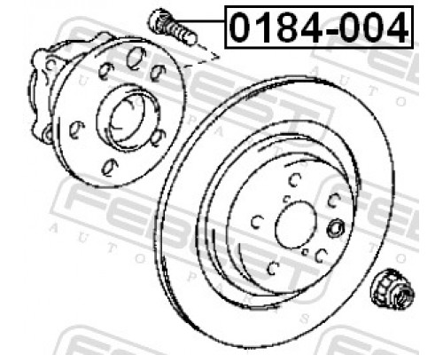 0184-004 FEBEST Шпилька колеса