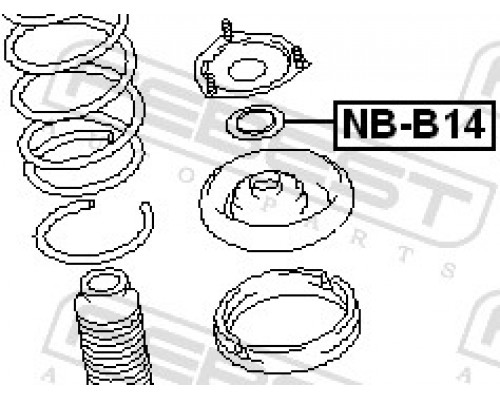 NB-B14 FEBEST Подшипник опоры переднего амортизатора