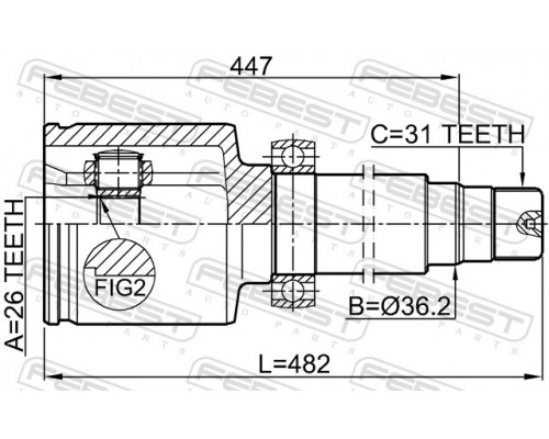 2111-CA223RH FEBEST ШРУС