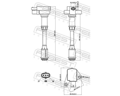 21640-003 FEBEST Катушка зажигания