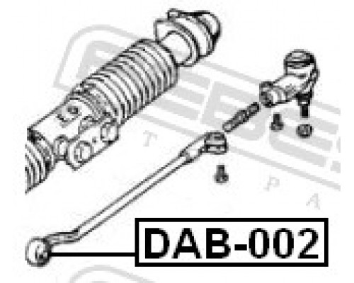 DAB-002 FEBEST Втулка рулевой тяги