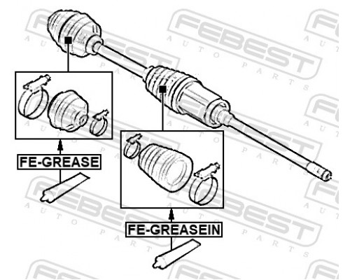 FE-GREASEIN FEBEST Смазка ШРУС