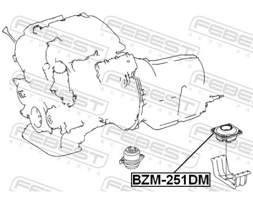 BZM-251DM FEBEST Опора КПП