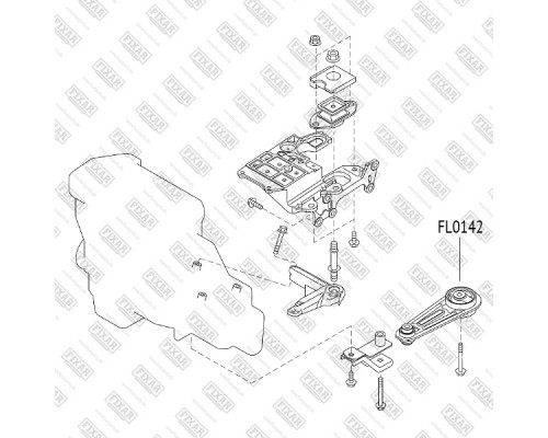 FL0142 Fixar Опора двигателя задняя