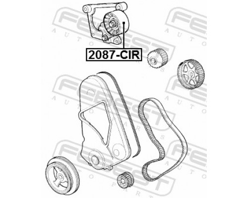 2087-CIR FEBEST Ролик-натяжитель ремня ГРМ