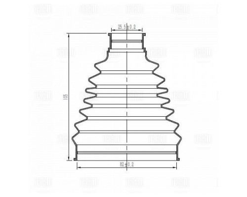 FG0817 Trialli Пыльник ШРУСа наружного пер