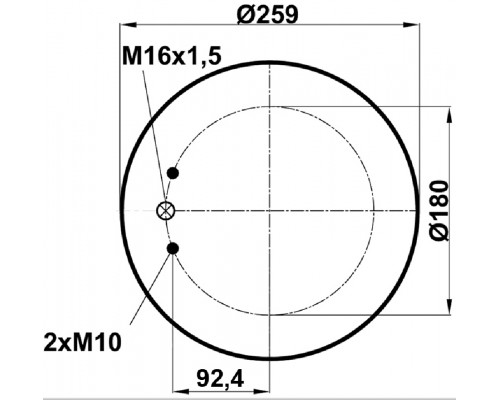 T0070-4713V2 TOPCOVER Воздушная подушка (опора пневматическая)