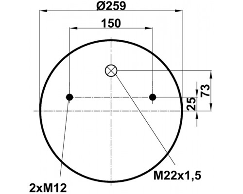 T0070-0940V3 TOPCOVER Воздушная подушка (опора пневматическая) для BPW ECO >1996