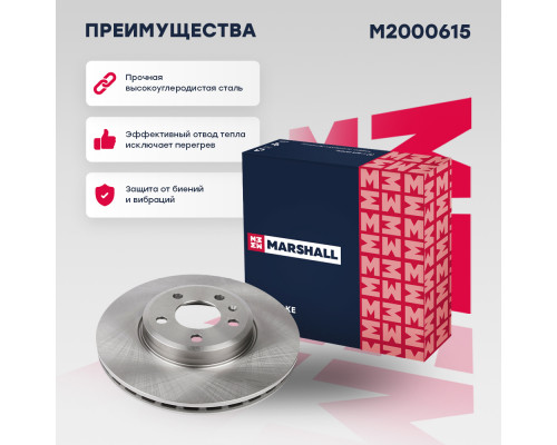 Тормозной диск передн. Audi A4 (B8, B9) 07- / A5 (8T, F5) 07- (M2000615) Тормозной диск передн. Audi A4 (B8, B9) 07- / A5 (8T, F5) 07- (M2000615)