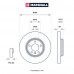 Тормозной диск передн. Audi A4 (B8, B9) 07- / A5 (8T, F5) 07- (M2000615)