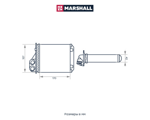 Радиатор отопителя LADA LARGUS 12-; RENAULT DUSTER 10-, LOGAN 04-, SANDERO 09-