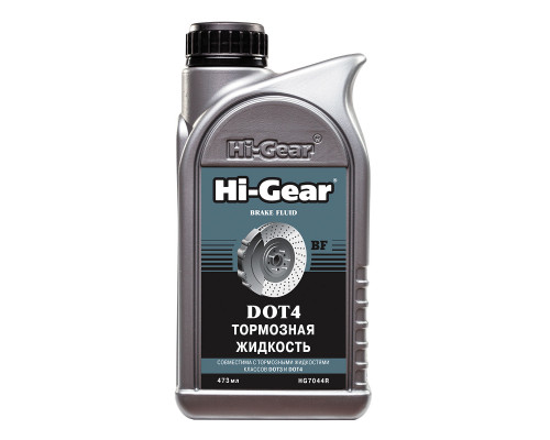 Тормозная жидкость Hi-Gear DOT 4, 473 мл.