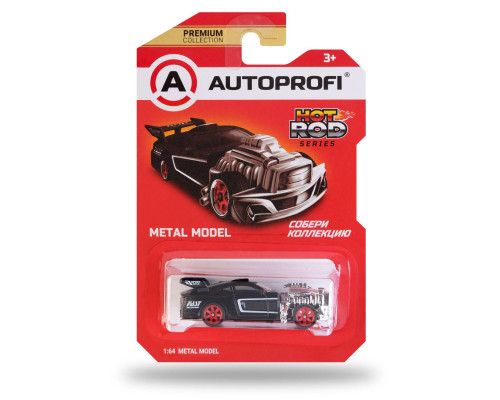 Машинка коллекционная 1:64, Серия HOT ROD, ROD-002 чёрный