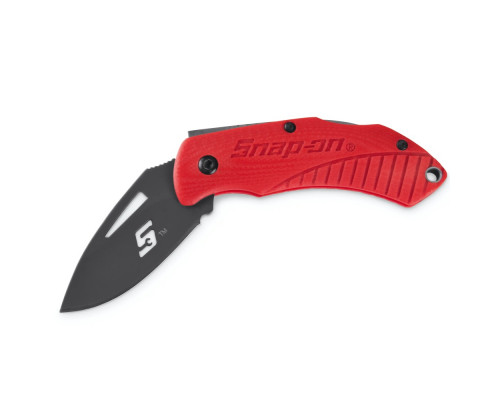 Нож складной Snap-on, красная рукоятка, лезвие 45 мм, общая длина 117 мм (откр.) - 72 мм(закр.) Нож складной Snap-on, красная рукоятка, лезвие 45 мм, общая длина 117 мм (откр.) - 72 мм(закр.)