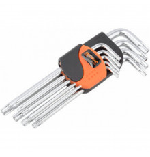 Набор ключей TORX  9 шт с отверстием (Т10,Т15,Т20,Т25,Т27,Т30,Т40,Т45,Т50)       АвтоДело PRO