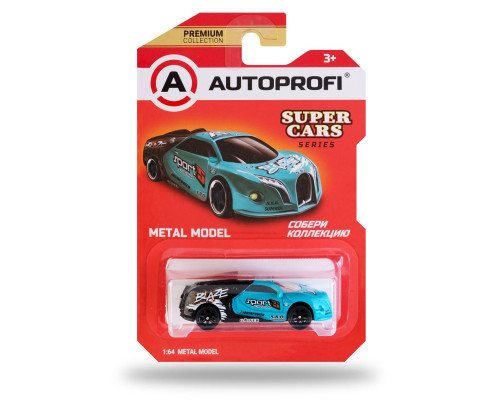 Машинка коллекционная 1:64, Серия SUPER CARS, SUP-003 тиффани/черный