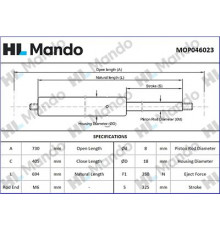 MOP046023 Mando Амортизатор капота для VW Passat [B6] 2005-2010