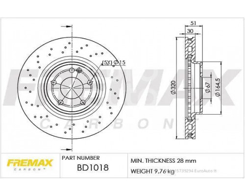 BD-1018 Fremax Диск тормозной передний вентилируемый