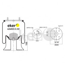 424022.C02 EKER Воздушная подушка (опора пневматическая)